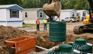 Mobile Home Park Sewer System installation